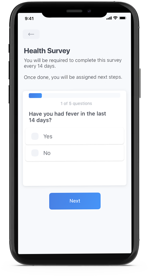 health survey question