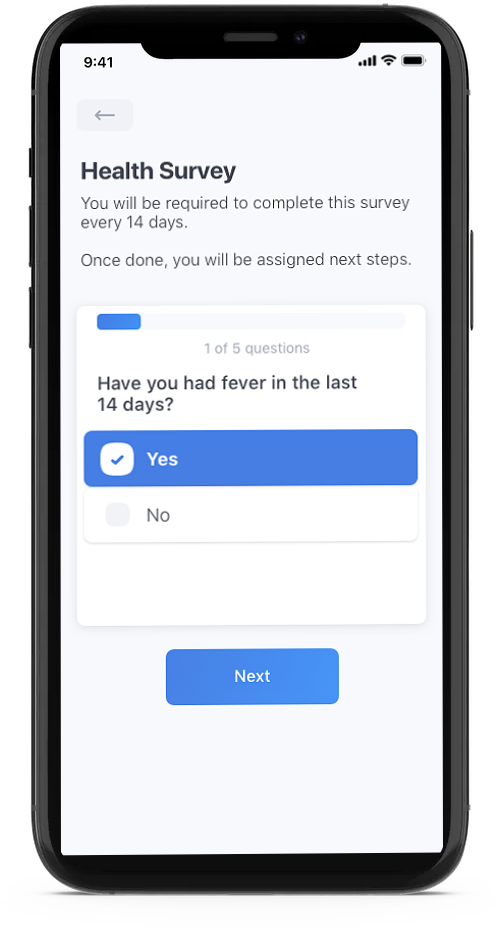 survey question selected